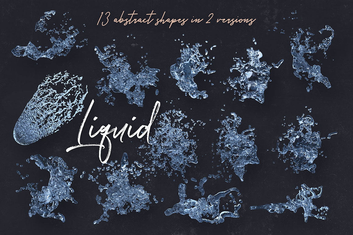 Water or Liquid Splash - Free Shapes