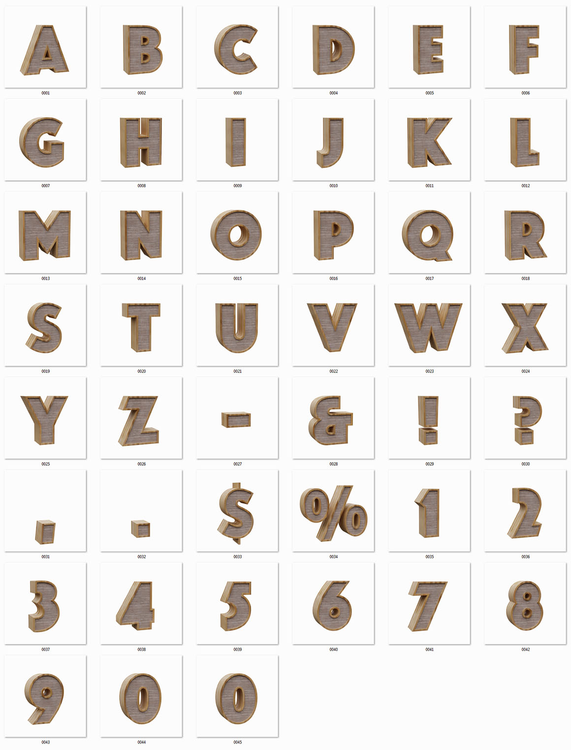 Wooden – 3D Lettering